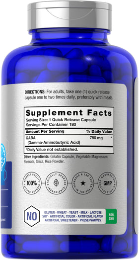 Horbäach GABA 750mg capsules en poudre, vue du dessus