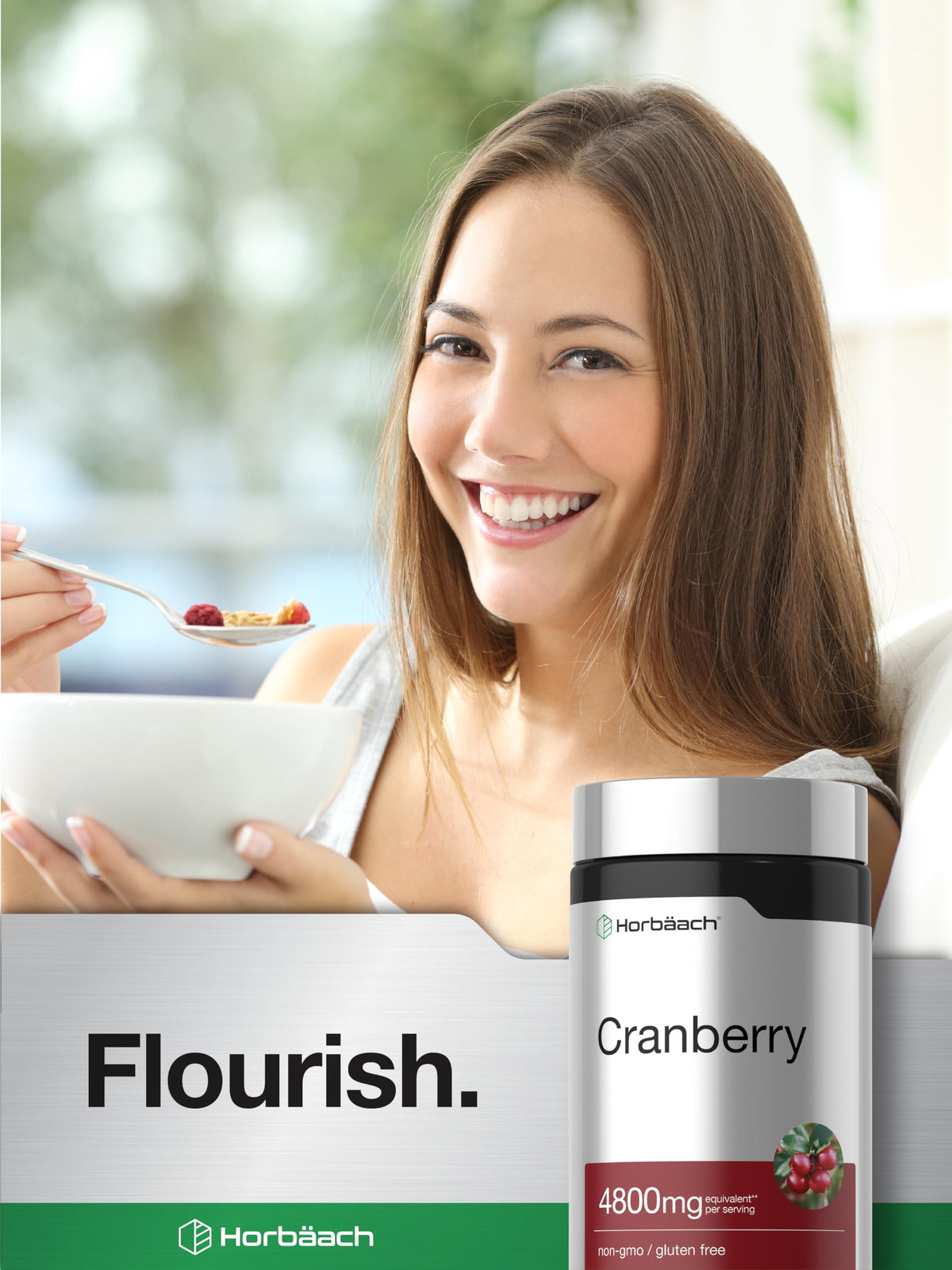 Horbäach gélules de canneberge avec des fruits de canneberge