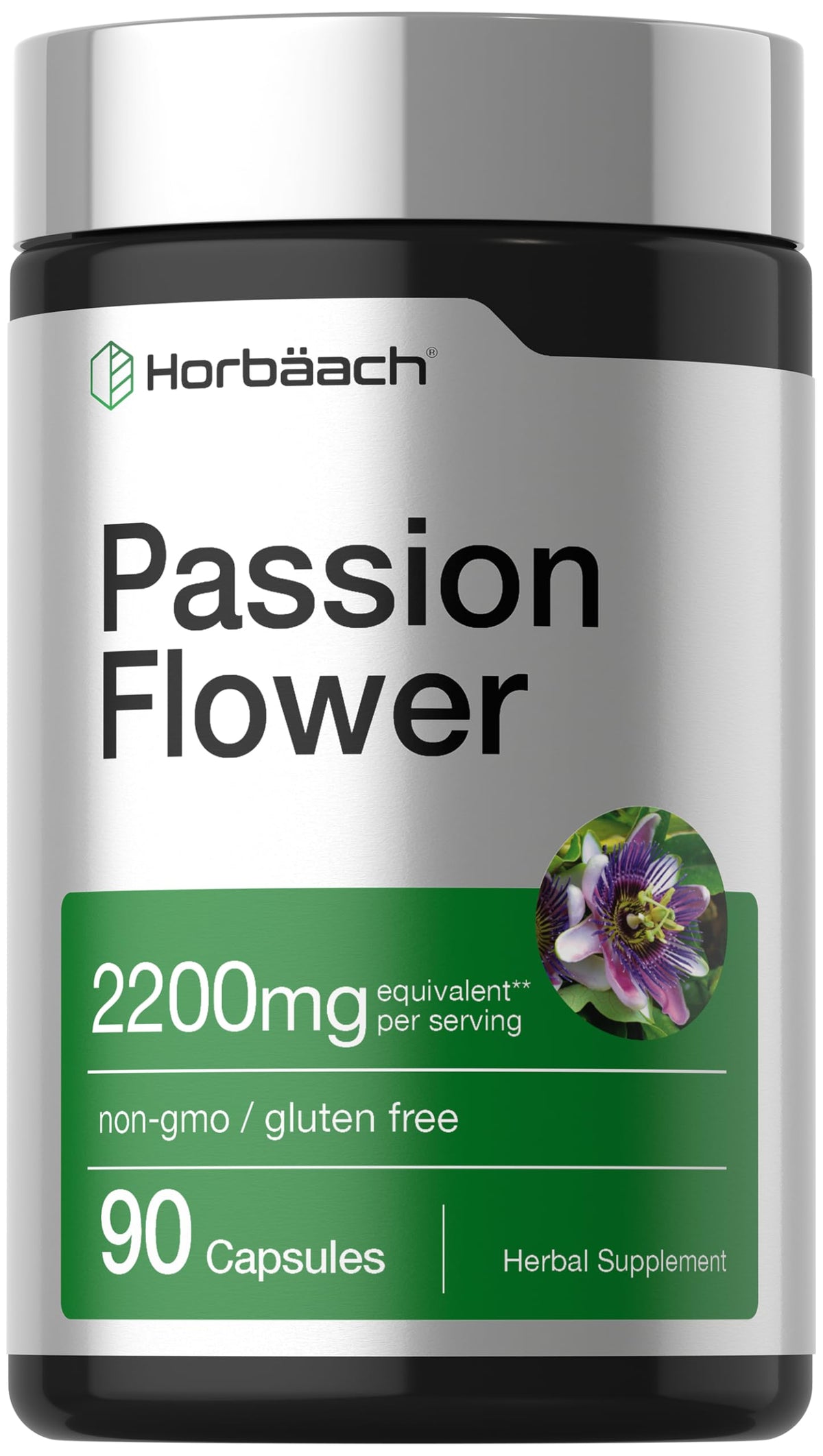 Horbäach gélules de fleurs de passiflore 90 gélules avant vue