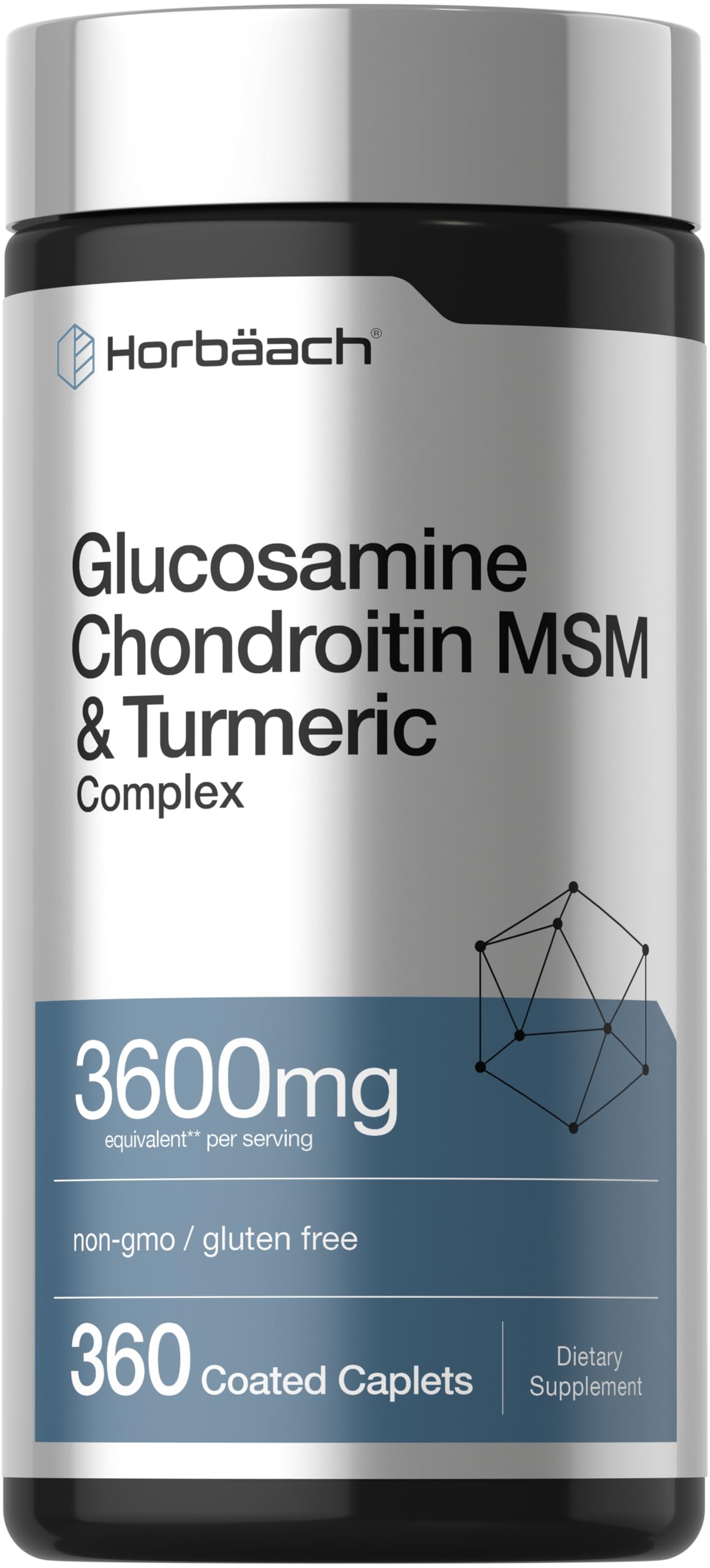 Horbäach Glucosamine Chondroitin MSM 360 comprimés vue de face