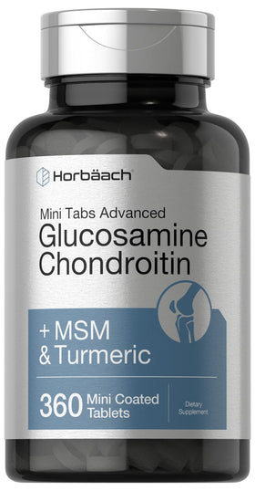 Horbäach Glucosamine Chondroitin MSM Curcuma 360 comprimés vue de face