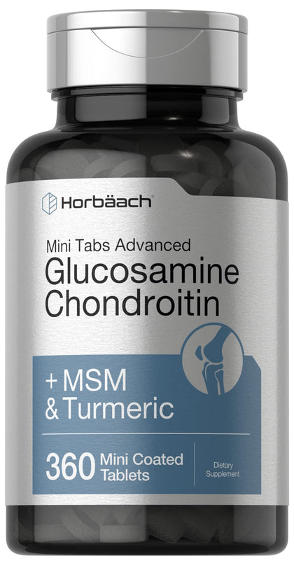 Horbäach Glucosamine Chondroitin MSM Curcuma 360 comprimés vue de face