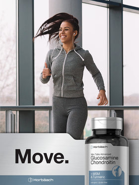 Horbäach Glucosamine Chondroitin MSM Curcuma comprimés et plantes