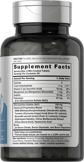 Horbäach Glucosamine Chondroitin MSM Curcuma emballage et étiquette