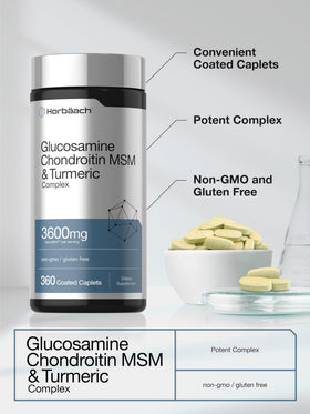 Horbäach Glucosamine Chondroitin MSM ingrédients clés listés