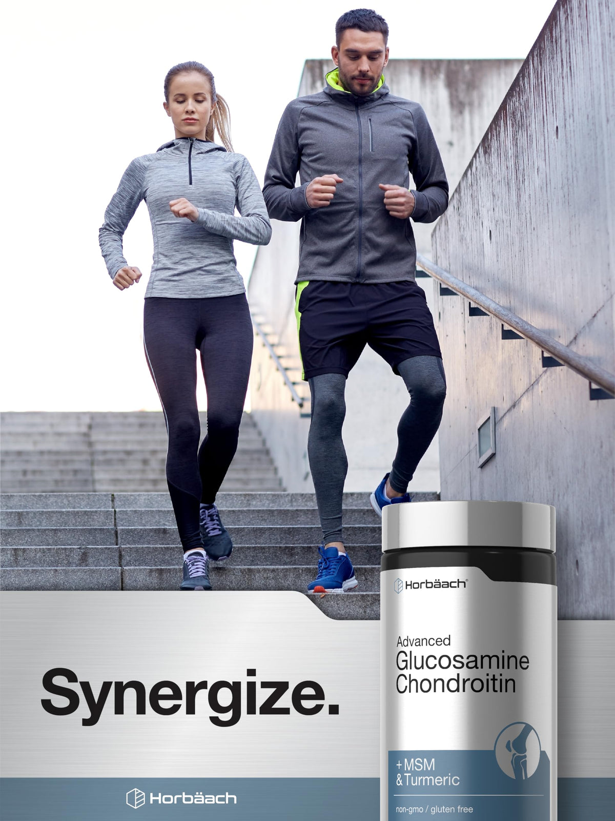 Horbäach Glucosamine Chondroitin sur un fond neutre