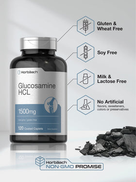 Horbäach Glucosamine HCL 1500mg 120 comprimés avec étiquette