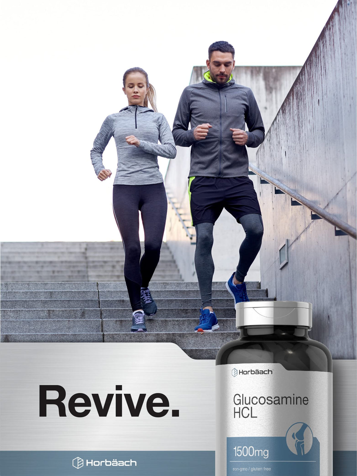 Horbäach Glucosamine HCL 1500mg 120 comprimés ouverte