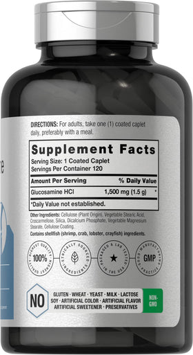 Horbäach Glucosamine HCL 1500mg détails de l'emballage
