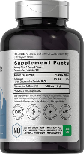 Horbäach Glucosamine Sulfate 1500mg 240 comprimés sur une surface