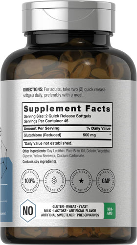 Horbäach Glutathione Liposomal 500mg gélules avec étiquette
