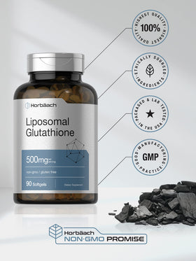 Horbäach Glutathione Liposomal 500mg gélules ouvertes