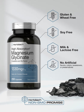 Horbäach Glycinate de Magnésium 250 capsules en boîte