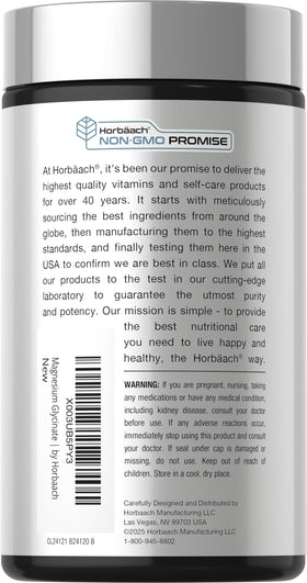 Horbäach Glycinate de Magnésium 250mg gélule ouverte