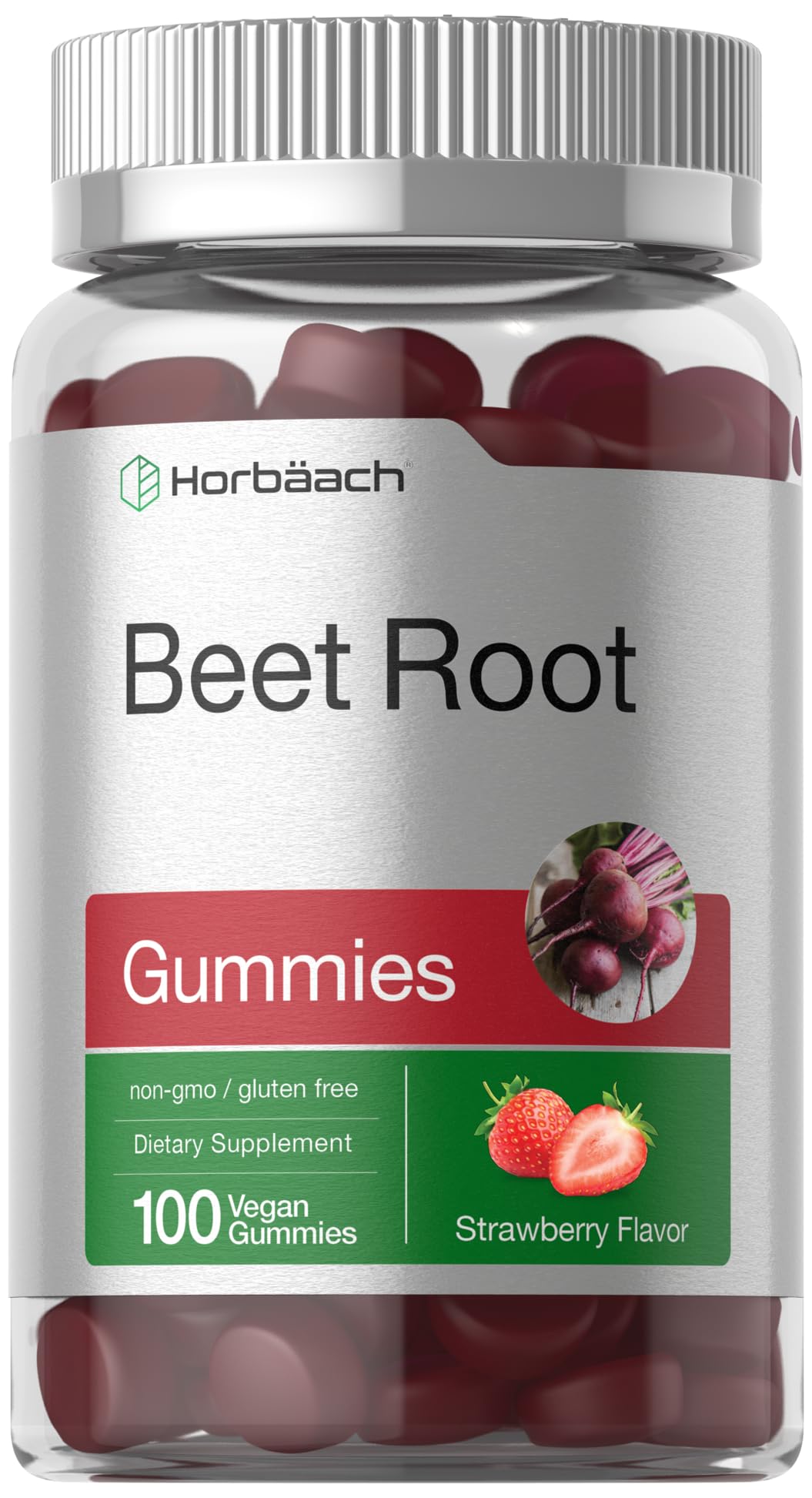 Horbäach Gummies de Betterave 100 Comprimés, vue avant