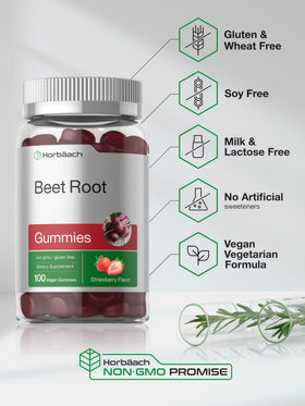 Horbäach Gummies de Betterave, arrière de l'emballage