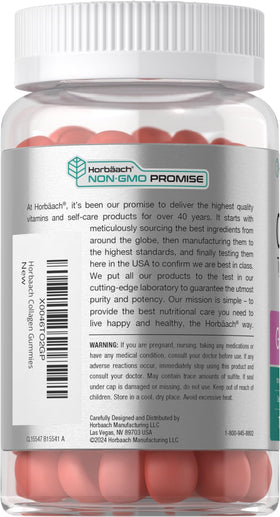 Horbäach gummies de collagène fraise vue de côté