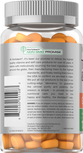 Horbäach gummies de curcuma et gingembre côté du paquet