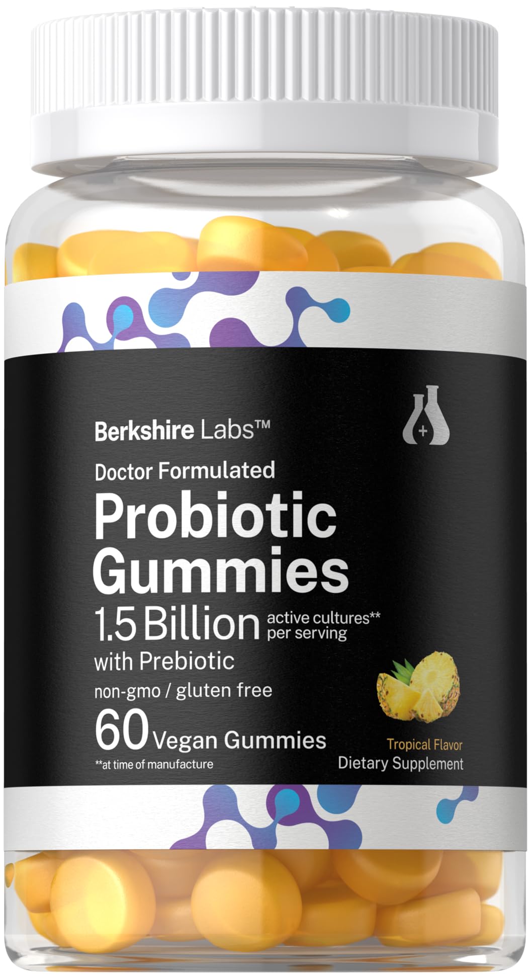 Horbäach gummies probiotiques 60 gummies en emballage