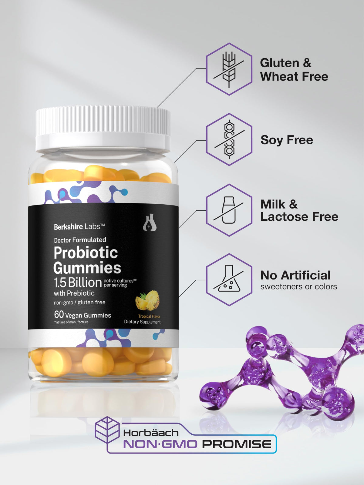 Horbäach gummies probiotiques, présentation des gummies
