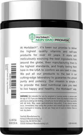 Horbäach huile de graine de citrouille 4000mg étiquette