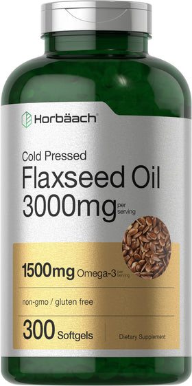 Horbäach Huile de Graines de Lin 3000mg - vue de l'emballage avant