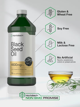 Horbäach Huile de Nigelle 16oz avec ingrédients naturels