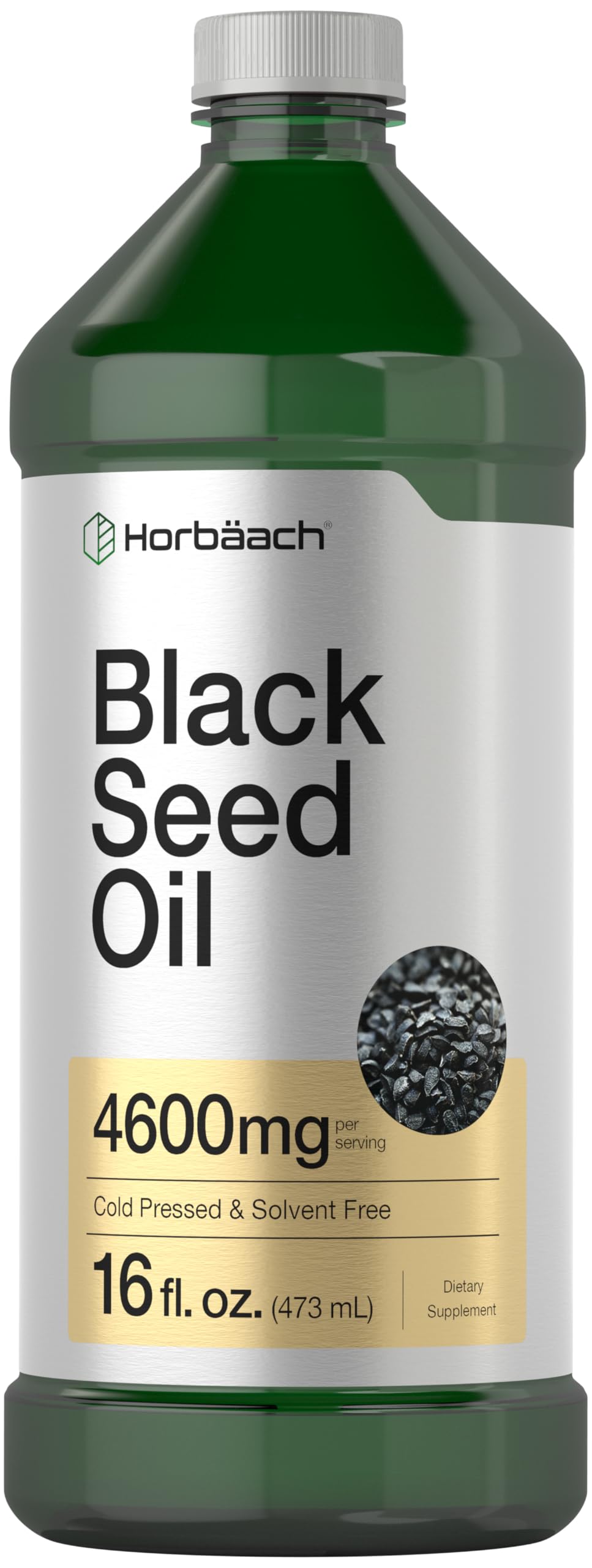 Horbäach Huile de Nigelle 16oz bouteille vue avant