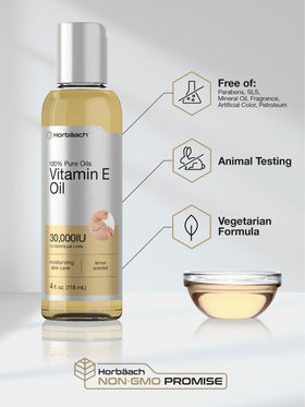 Horbäach huile de vitamine E sur fond neutre
