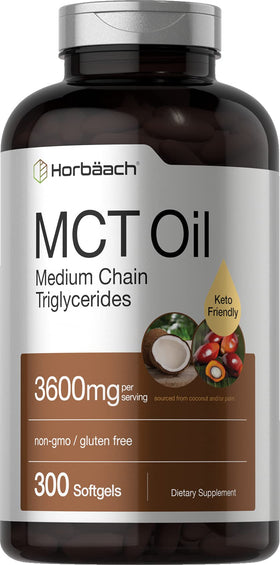 Horbäach Huile MCT 3600mg 300 gélules vue de face