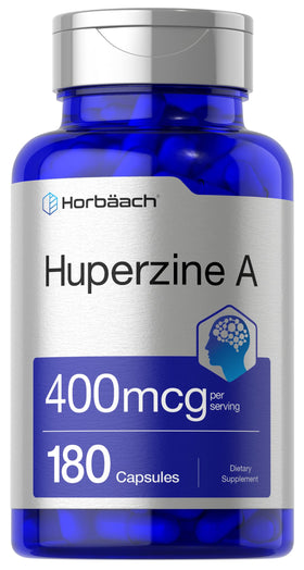 Horbäach Huperzine A 400mcg 180 capsules front view