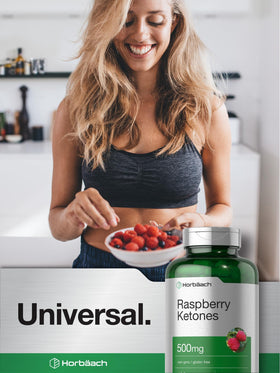 Horbäach Ketones de Framboise 500mg 180 Capsules avec une cuillère doseuse