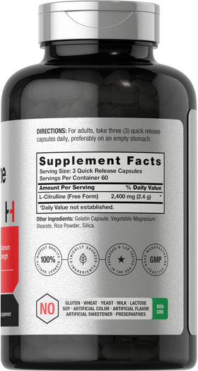Horbäach L-Citrulline bottle side view