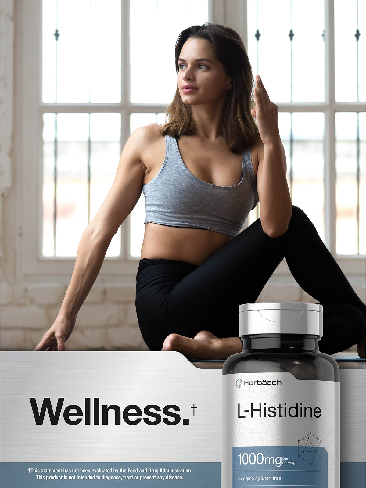 Horbäach L-Histidine 1000mg capsules opened bottle