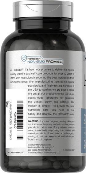 Horbäach L-Lysine 2000mg 240 comprimés emballage
