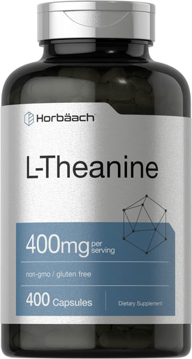Horbäach L-Theanine 400mg capsules front view