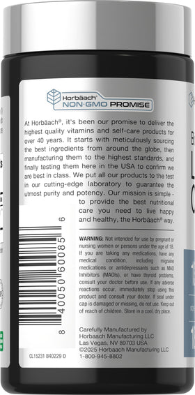 Horbäach Lithium Orotate 130mg emballage, côté