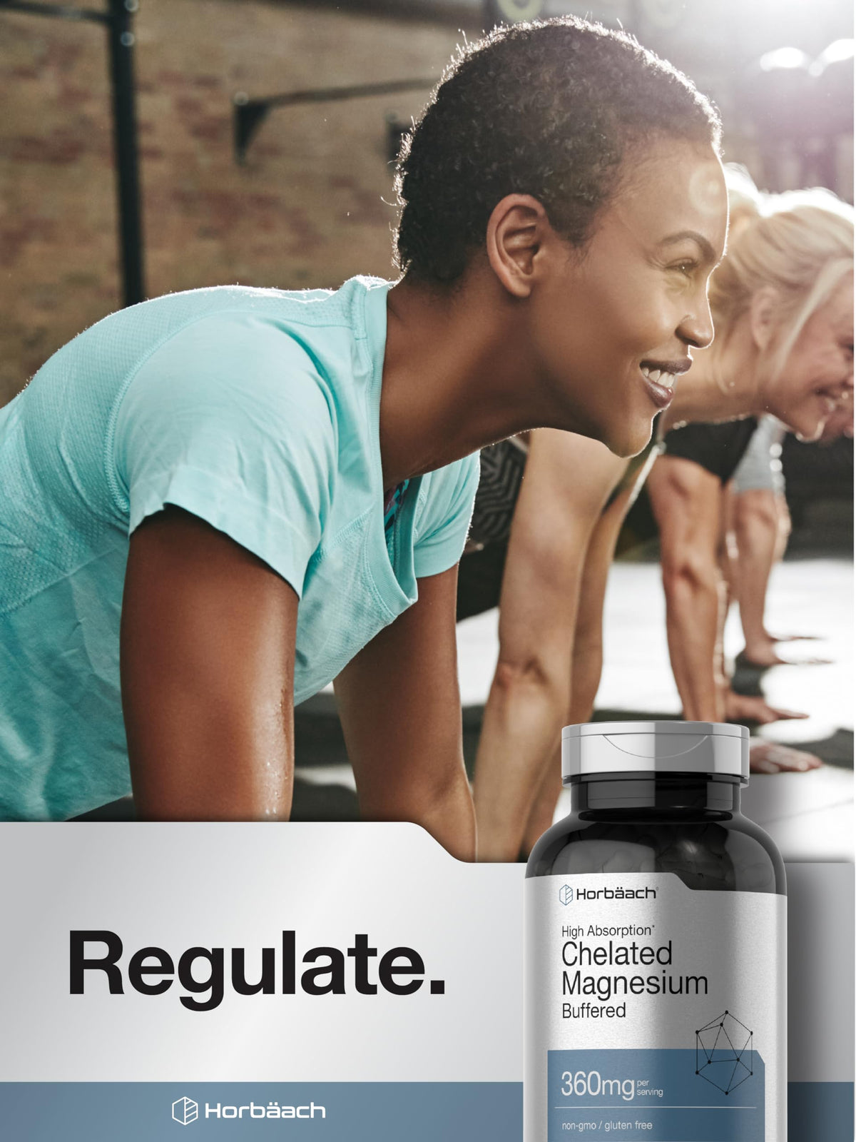 Horbäach Magnésium Chélaté 360mg 240 Capsules sur une table