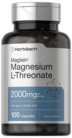 Horbäach Magnesium L-Threonate 2000mg 100 capsules - vue avant