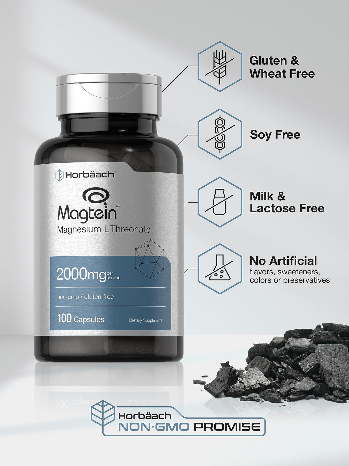 Horbäach Magnesium L-Threonate 2000mg - boîte ouverte