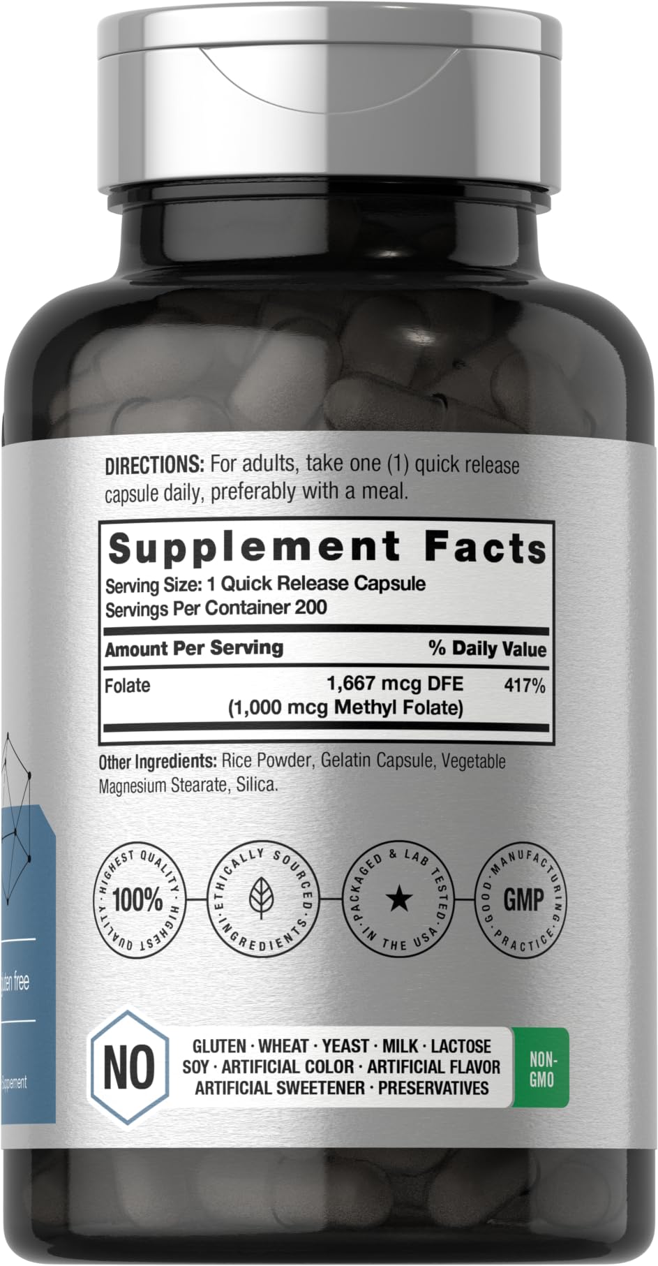 Horbäach Methyl Folate 200 Capsules côté