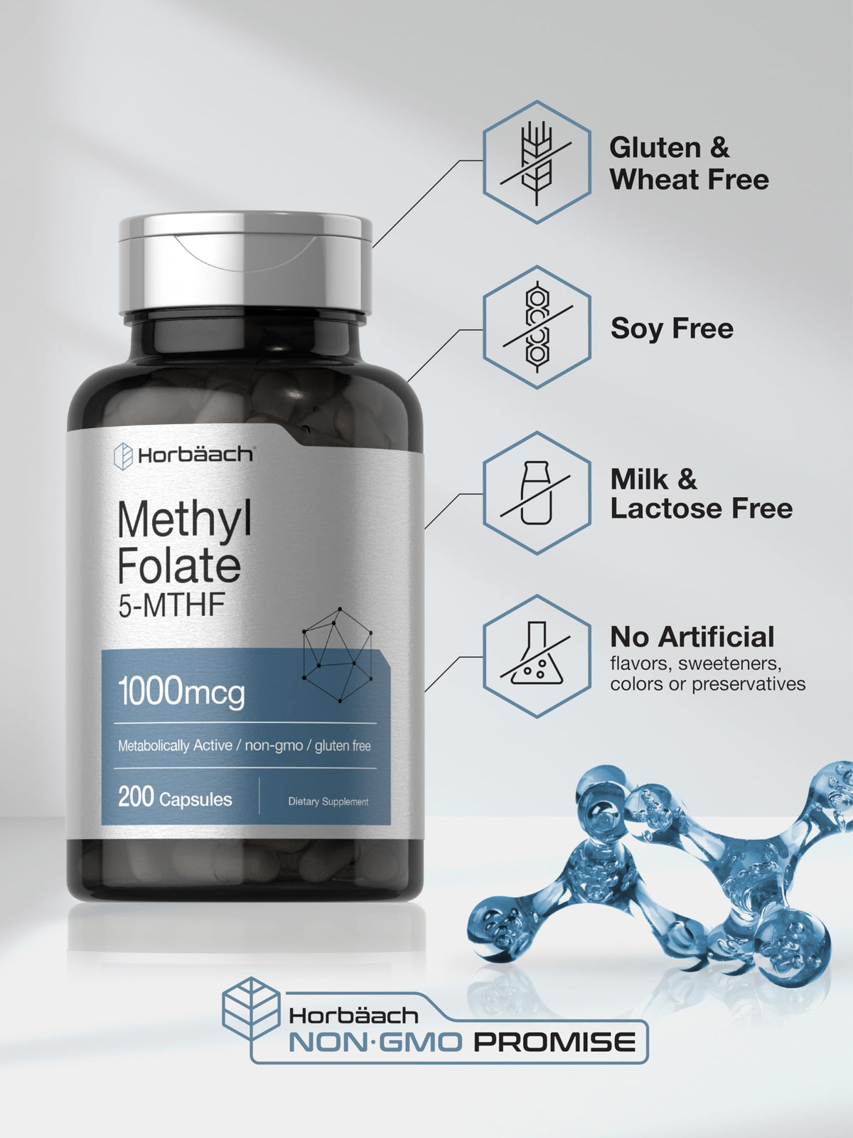 Horbäach Methyl Folate 200 Capsules en mode de vie actif