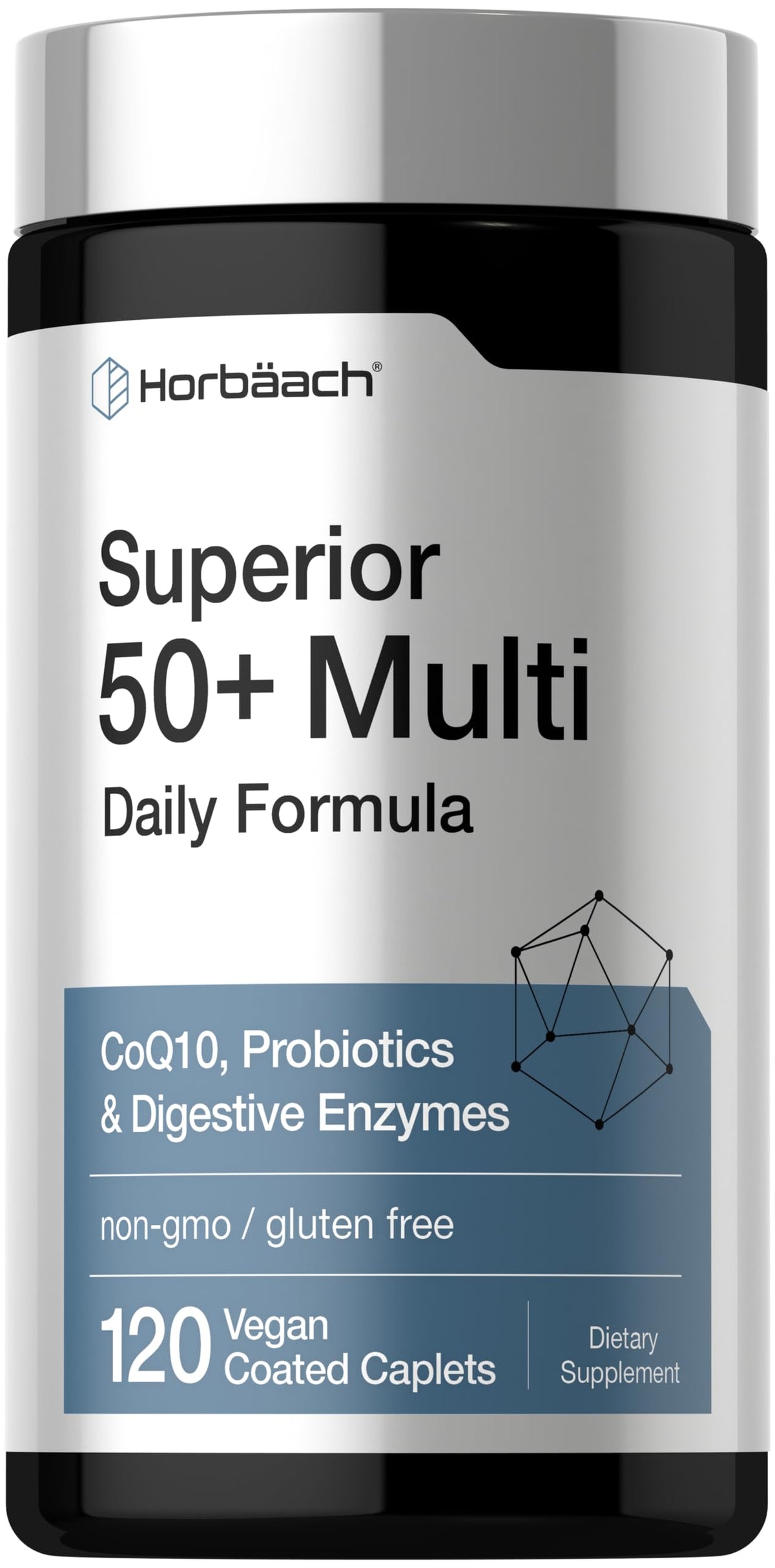 Horbäach Multivitamines 50+ boîte de 120 comprimés vue de face