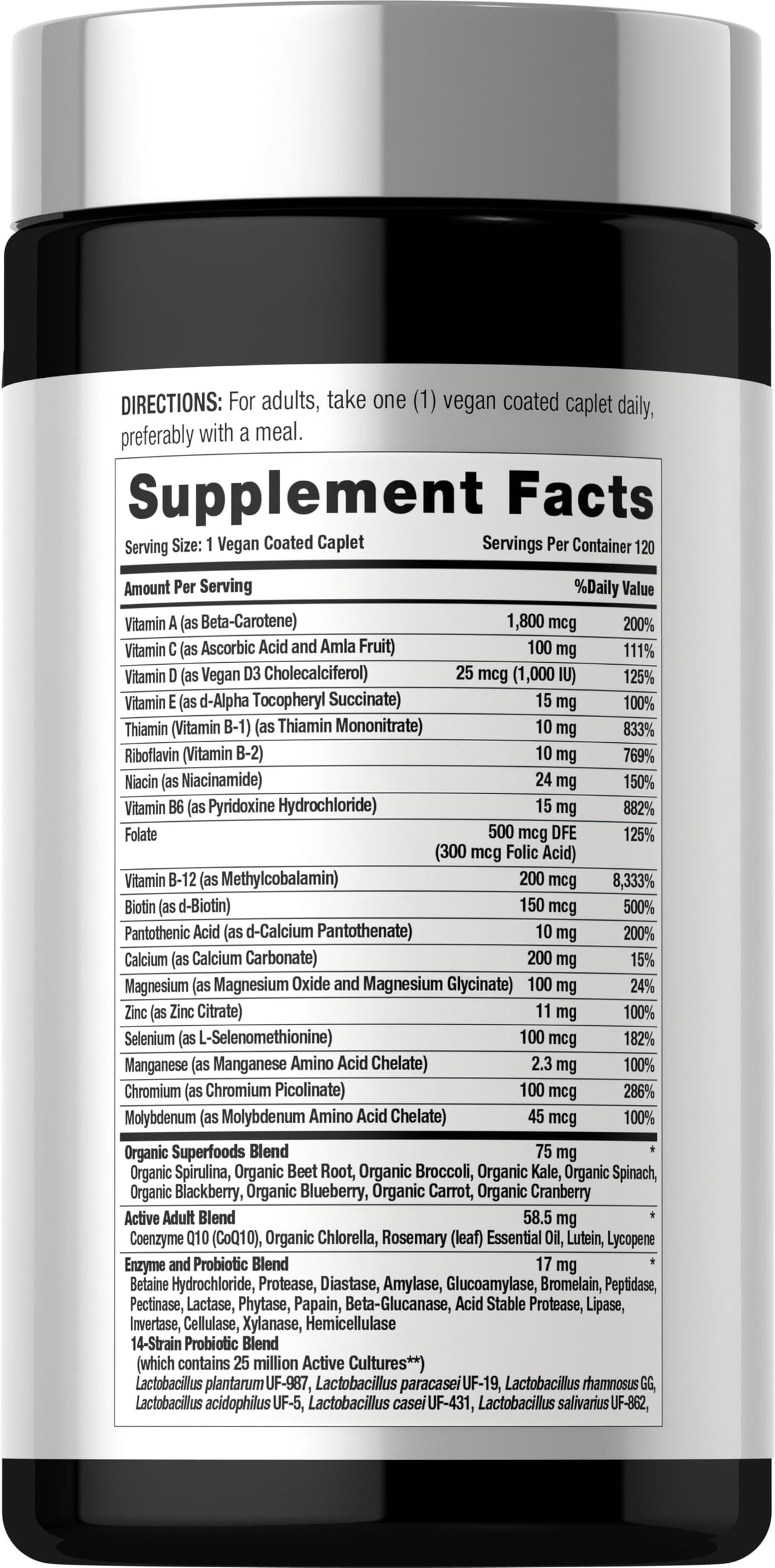 Horbäach Multivitamines 50+ comprimés enrobés végétaliens