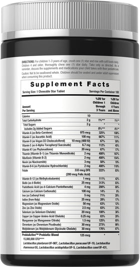 Horbäach Multivitamines pour Enfants comprimés en forme d'étoile