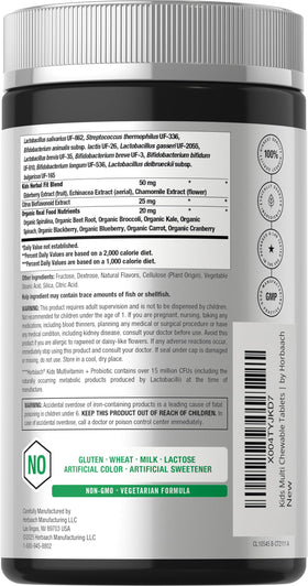 Horbäach Multivitamines pour Enfants goût punch aux fruits