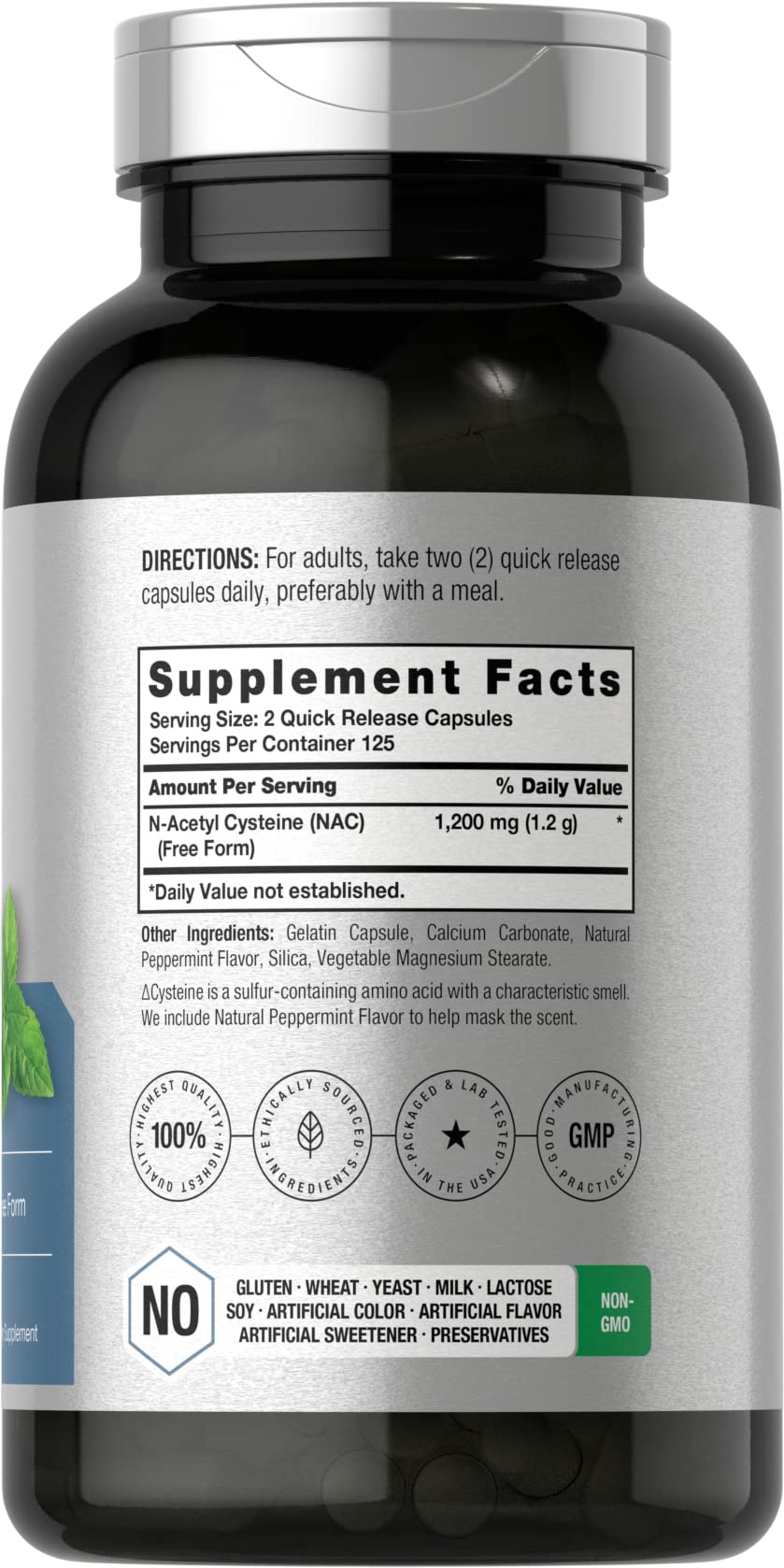 Horbäach NAC N-Acétylcystéine 1200mg boîte avec étiquettes