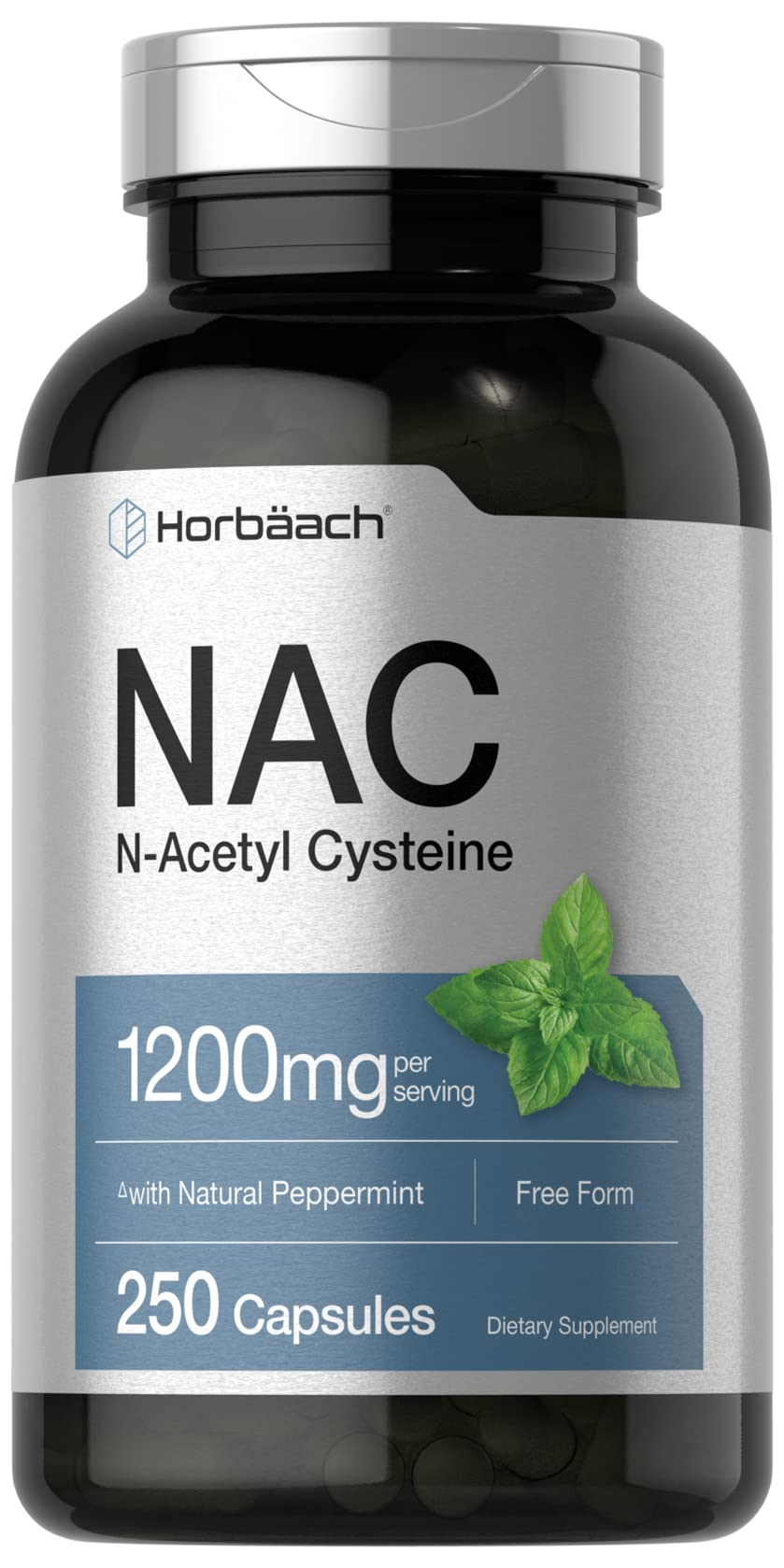 Horbäach NAC N-Acétylcystéine 1200mg gélules vue avant