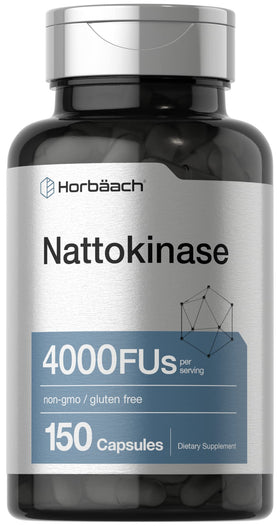 Horbäach Nattokinase 4000 FU 150 capsules vue de face