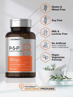 Horbäach P5P Vitamine B6 100mg 120 comprimés végétariens prise de deux comprimés